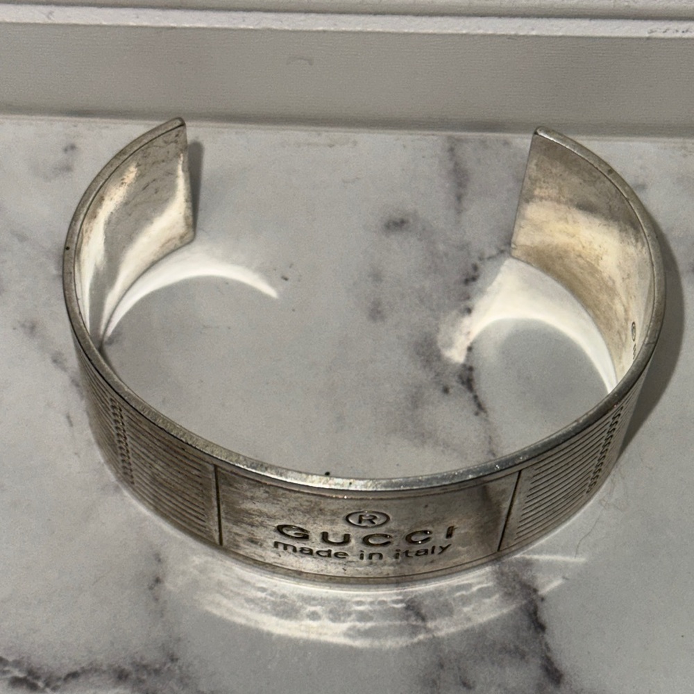 Authentic 925 Gucci Cuff Bracelet - Picture 3 of 5
